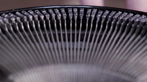 CU Typewriter Levers Stockbeeldmateriaal 5165146