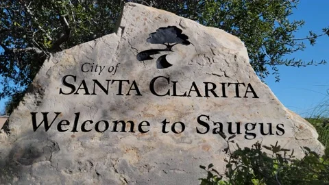 CU Welcome to Saugus sign Stock Footage 231165230