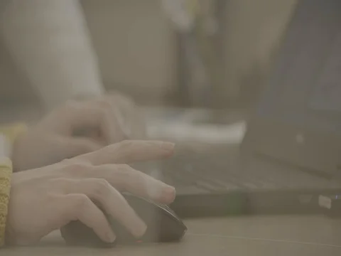 CU of Woman Working on Computer Video stock 84520548