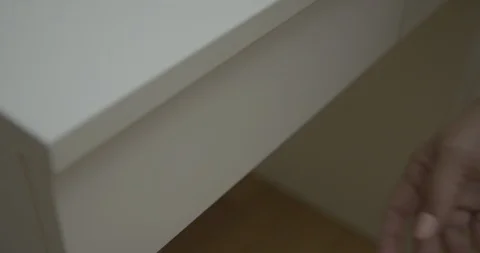 CU Woman's hand opens drawer revealing bracelets and necklaces 4K Stock Footage 91311357