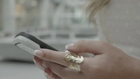 CU of a womans hands on an iPhone testing, indoors, Provo, Utah Stock Footage 338202811