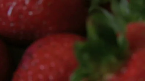 CU ZOOM OUT ON STRAWBERRY Stock Footage 541489