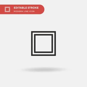 Cuadrature Simple vector icon. Illustration symbol design template for web mo Stock Illustration