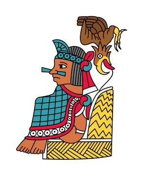Cuauhtemoc, the last Aztec Emperor and ruler of Tenochtitlan Illustrazione stock
