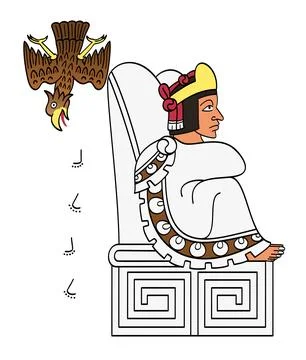 Cuauhtemoc, last Aztec Emperor and last ruler of Tenochtitlan 스톡 일러스트