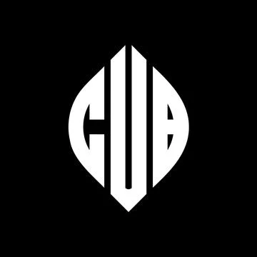 CUB circle letter logo design with circle and ellipse shape. CUB ellipse lett Stock Illustration