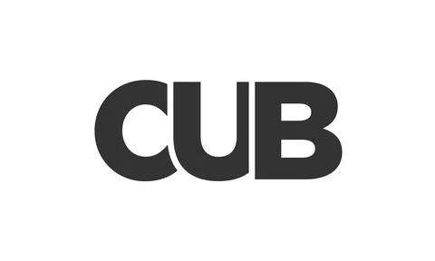 CUB logo design template with strong and modern bold text. Initial based ve.. イラスト素材