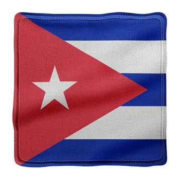 Cuba 3d flag Stock Illustration