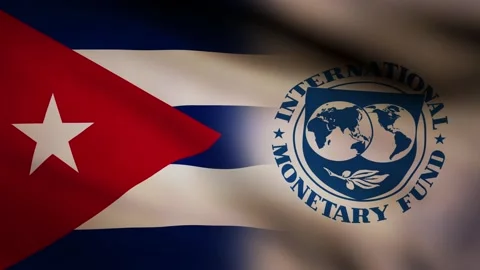 Cuba and IMF waving flag Stock Footage 245348864