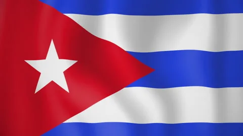 Cuba animated flag. Seamless loop. 4K Stock-Footage 145435944