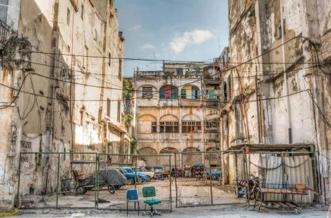 Cuba architecture backyard Foto stock