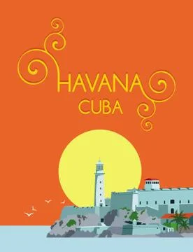 Cuba background Illustrazione stock