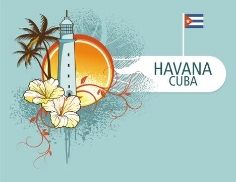 Cuba background Illustrazione stock