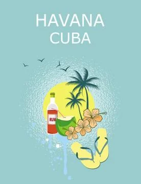 Cuba background Illustrazione stock