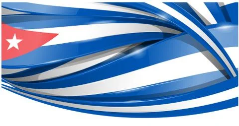 Cuba Banner background flag 스톡 일러스트
