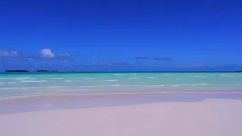 Cuba Beach with waves rolling in Stock-Footage 69734075