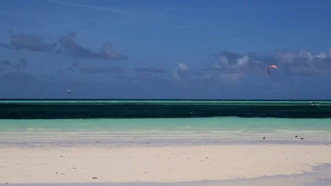 Cuba Beach with Waves Rolling in Stock Footage 69735753