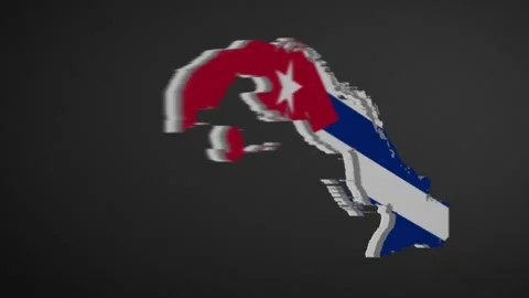 Cuba Border Map Intro Animation Stock Footage 206439437