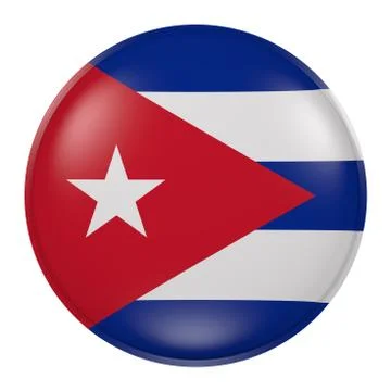 Cuba button Stock Illustration