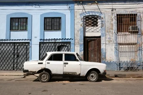 Cuba, Cardenas, Oldtimer Stock Photos