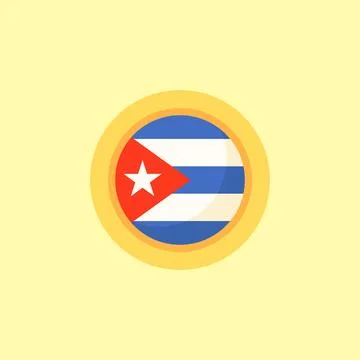 Cuba - Circular Flag Stock Illustration