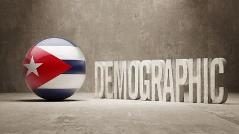 Cuba Demographic Concept Stock Illustration
