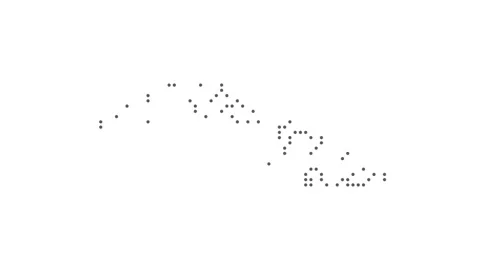Cuba Dotted Map Networking Dot Motion Graphic 4K. The appearance and Stock Footage 151343634