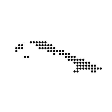 Cuba dotted vector map Stock Illustration