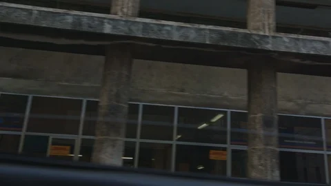 CUBA Driving Thru City Streets by Construction, Handheld, 4K Stock Footage 127052453