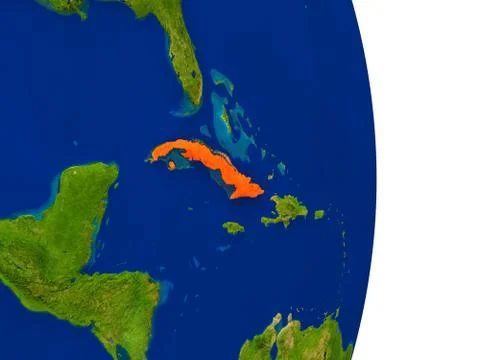 Cuba on Earth Illustrazione stock