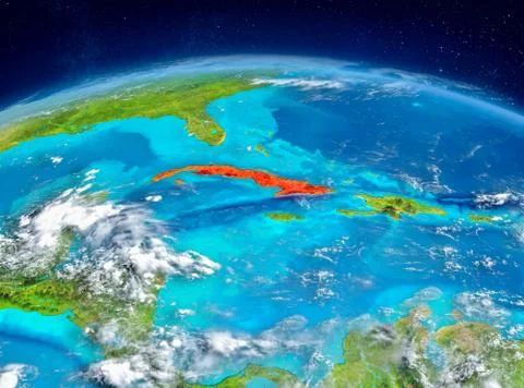 Cuba on Earth Illustrazione stock