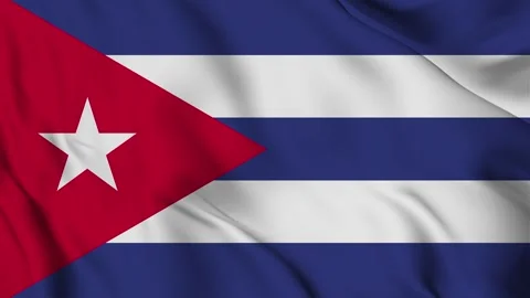 Cuba flag animation for background in 4k. Stock Footage 250368120