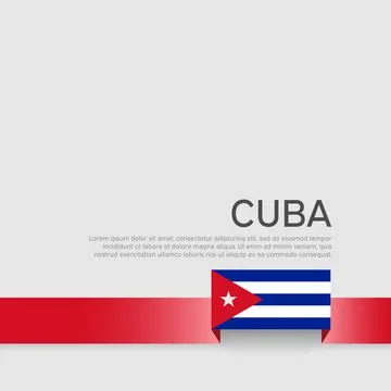 Cuba flag background. State cuban patriotic banner, cover. Ribbon color flag Stock Illustration