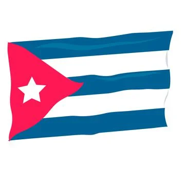Cuba flag banner, flat vector illustration isolated on white background Stock Illustration