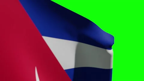 Cuba Flag Close Stock Footage 134494852