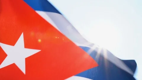 Cuba Flag Flapping Stock Footage 118964296