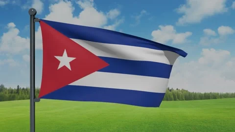 Cuba Flag Video stock 151862162