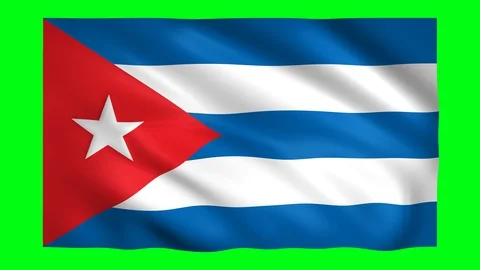 Cuba Flag On Green Screen For Chroma Key Stock Video Pond5