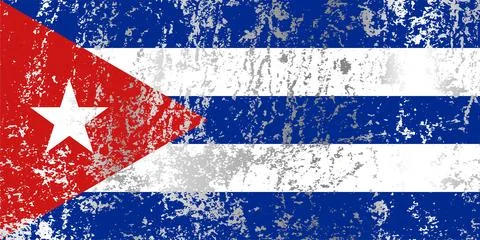Cuba flag with grunge effect. Stock Illustration
