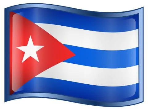 Cuba flag icon 库存插图