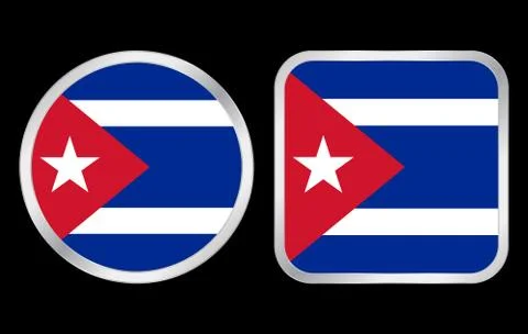 Cuba flag icon Stock Illustration