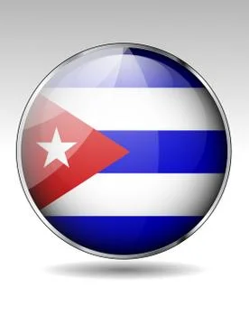 Cuba flag icon Stock Illustration