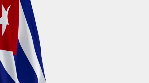 Cuba, Flag, Loop, 3D, Waving, Left Side, Copy Space, Blank Space, Backgroun.. Vídeos de archivo 334030312
