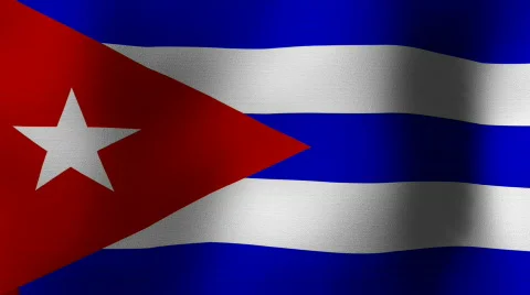 Cuba Flag Loop Stock Footage 293097