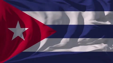 Cuba Flag Loop Stock Footage 295713594