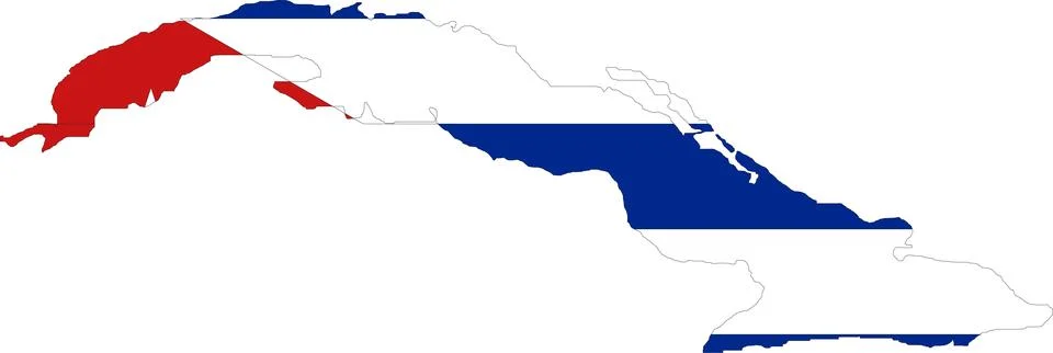 Cuba Flag in Map, Cuba Map with Flag, Country Map, Cuba Map with Flag, Nati.. Stock Illustration
