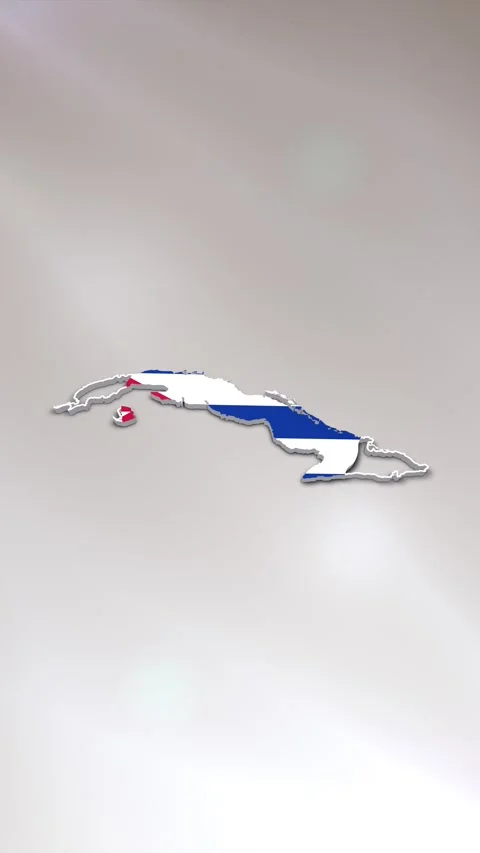 Cuba Flag on Map Stock Footage 278172888