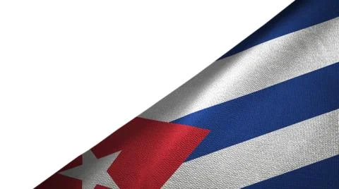 Cuba flag right side with blank copy space Stock Illustration