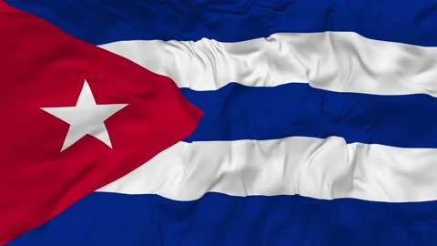 Cuba Flag Seamless Looping Background Waving Slow Motion Stock Footage 234109430