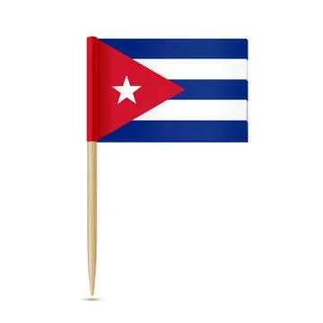 Cuba flag toothpick Stock Illustration